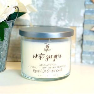 White Sangria EOil Beeswax Coconut Blend Candle